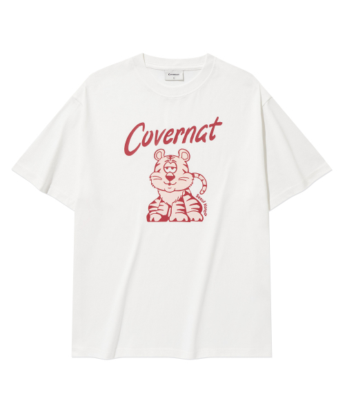 COVERNAT(カバーナット)の「タイガーTシャツ ホワイト(Tシャツ/カットソー・レディース・その他・SMALL/MEDIUM/LARGE/X-LARGE/XX-LARGE/X-SMALL)」の2枚目の写真