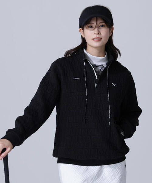 MASTER BUNNY EDITION】ロゴキルトジャガードハーフジップアップ