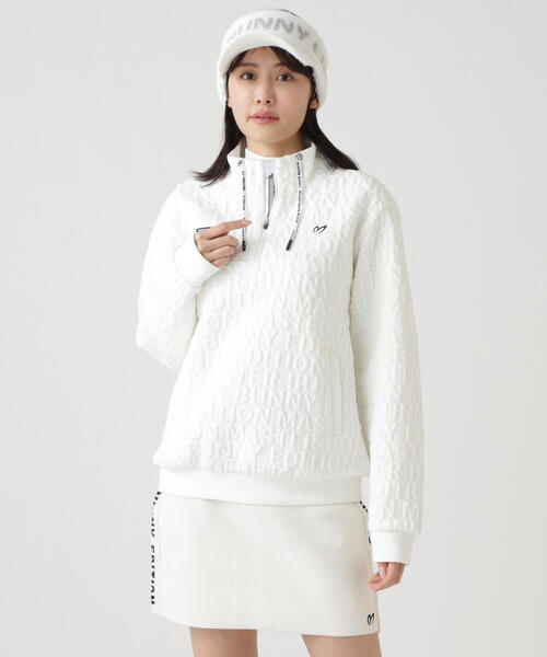 MASTER BUNNY EDITION】ロゴキルトジャガードハーフジップアップ