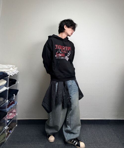 BASEMOMENT(ベースモーメント)の「ツーポケットクロップチェックシャツ ブラック(シャツ/ブラウス・メンズ・その他・MEDIUM/LARGE)」の11枚目の写真
