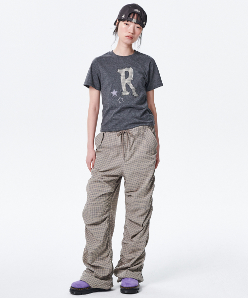 runningHIGH（ランニングハイ）の「アプリケロゴ H/S Tシャツ [チャコール]（Tシャツ/カットソー・レディース・その他・FREE）」の2枚目の写真