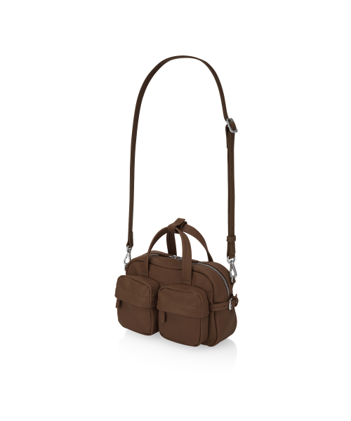 FIND KAPOOR(ファインドカプア)の「ツインポケットバッグ23 - ダークブラウン(メッセンジャーバッグ・レディース・ダークブラウン・FREE)」の4枚目の写真