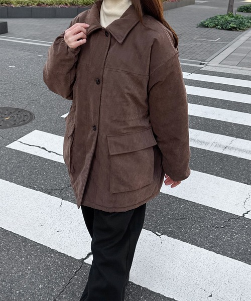 LE MORE（リモア）の「ピーチスキンミドルジャケット（その他アウター・レディース・ブラック/ブラウン/ナチュラル・FREE）」の3枚目の写真