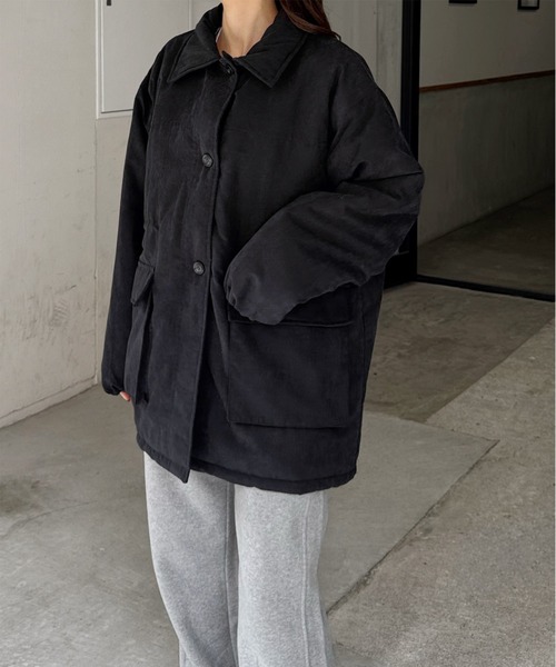 LE MORE（リモア）の「ピーチスキンミドルジャケット（その他アウター・レディース・ブラック/ブラウン/ナチュラル・FREE）」の5枚目の写真