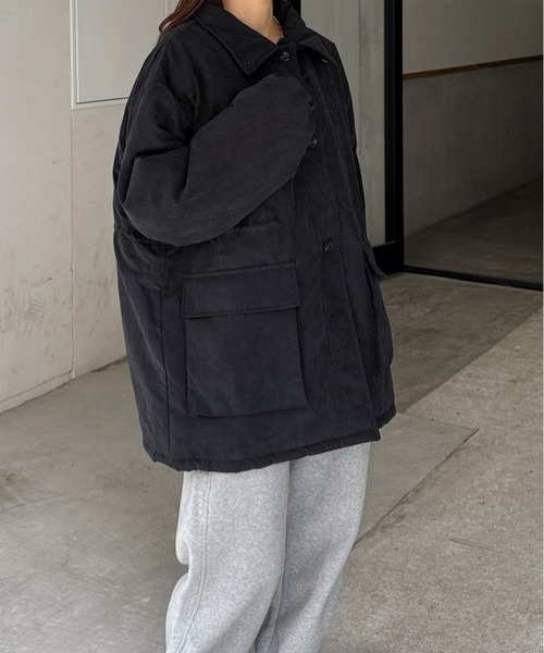 LE MORE（リモア）の「ピーチスキンミドルジャケット（その他アウター・レディース・ブラック/ブラウン/ナチュラル・FREE）」の6枚目の写真