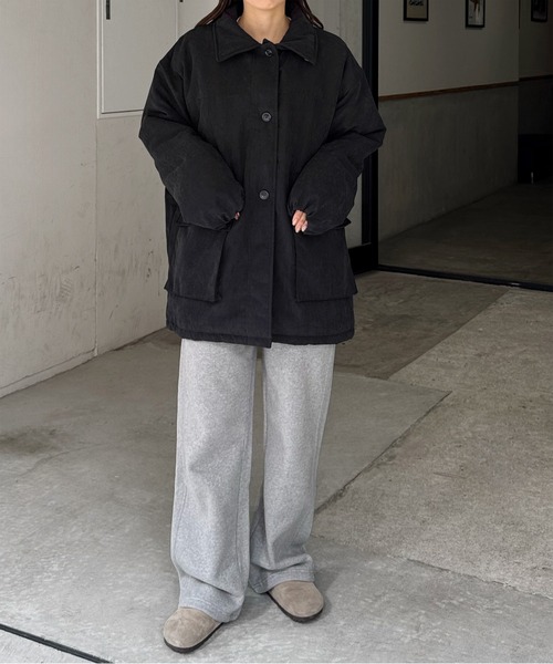 LE MORE（リモア）の「ピーチスキンミドルジャケット（その他アウター・レディース・ブラック/ブラウン/ナチュラル・FREE）」の8枚目の写真