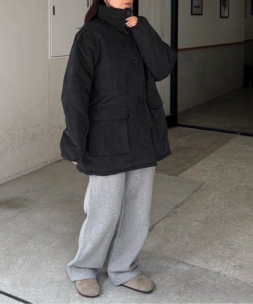 LE MORE（リモア）の「ピーチスキンミドルジャケット（その他アウター・レディース・ブラック/ブラウン/ナチュラル・FREE）」の9枚目の写真