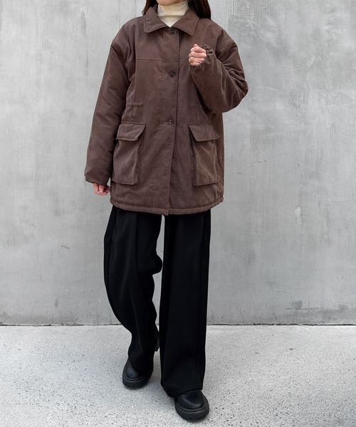 LE MORE（リモア）の「ピーチスキンミドルジャケット（その他アウター・レディース・ブラック/ブラウン/ナチュラル・FREE）」の11枚目の写真