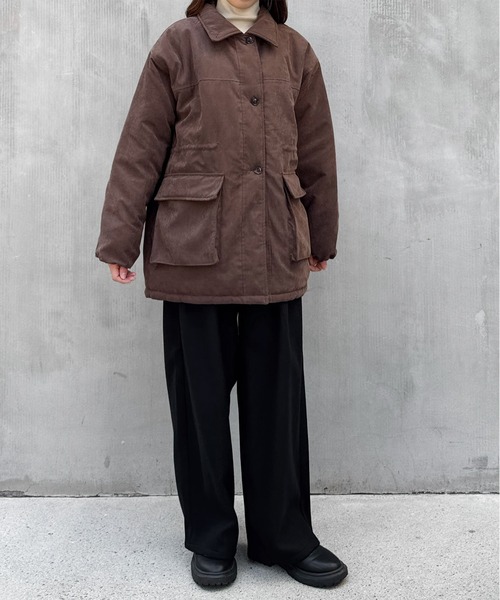 LE MORE（リモア）の「ピーチスキンミドルジャケット（その他アウター・レディース・ブラック/ブラウン/ナチュラル・FREE）」の14枚目の写真