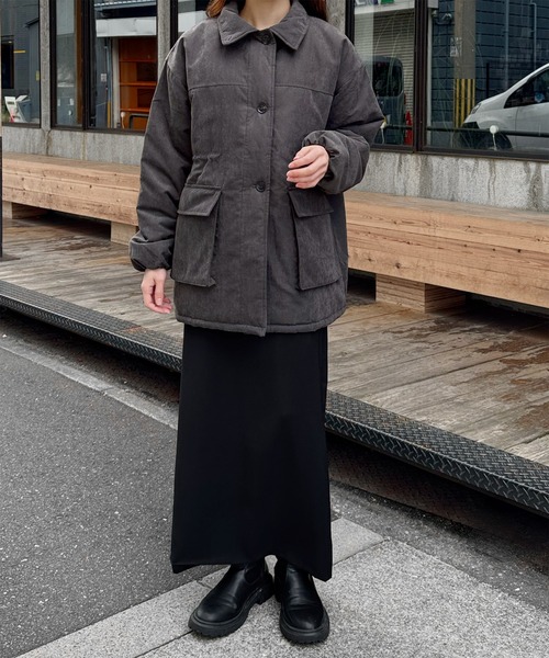 LE MORE（リモア）の「ピーチスキンミドルジャケット（その他アウター・レディース・ブラック/ブラウン/ナチュラル・FREE）」の19枚目の写真