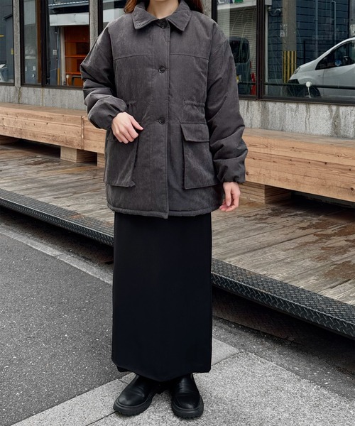 LE MORE（リモア）の「ピーチスキンミドルジャケット（その他アウター・レディース・ブラック/ブラウン/ナチュラル・FREE）」の20枚目の写真