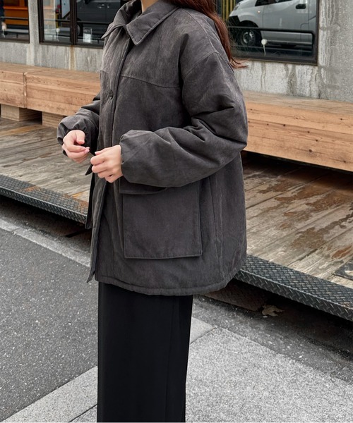 LE MORE（リモア）の「ピーチスキンミドルジャケット（その他アウター・レディース・ブラック/ブラウン/ナチュラル・FREE）」の21枚目の写真