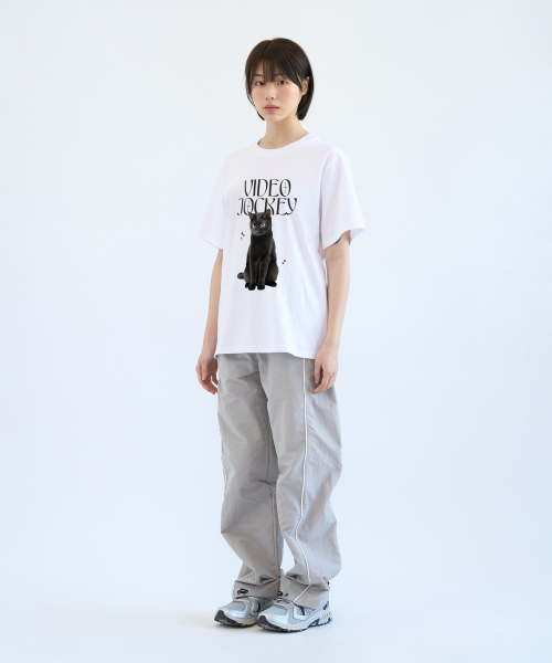 Video Jockey（ビデオジョッキー）の「ただのネコ好きTシャツ [ホワイト]（Tシャツ/カットソー・レディース・ホワイト・LARGE）」の3枚目の写真