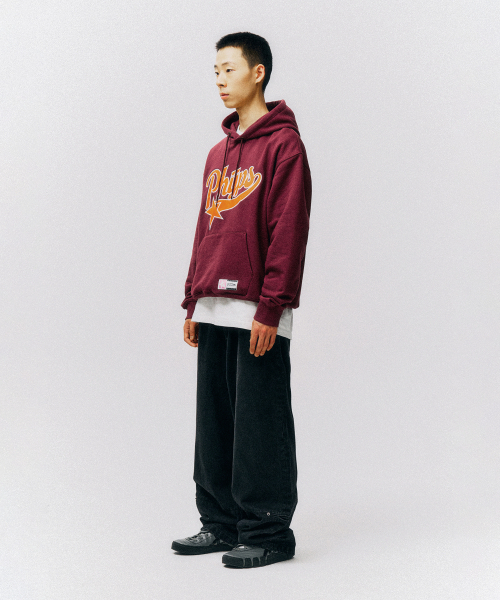 PHYSICAL DEPARTMENT(フィジカル デパートメント)の「アプリケスタテイルフード_バーガンディ(パーカー・レディース・その他・SMALL/MEDIUM/LARGE/X-LARGE)」の9枚目の写真