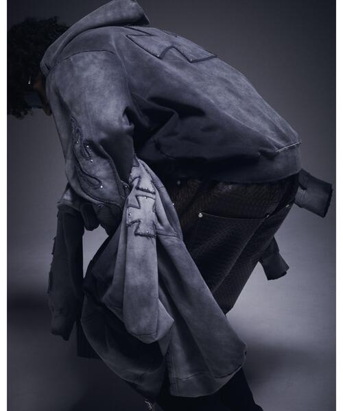 DANKE SCHON（ダンケシェーン）の「DankeSchon/ダンケシェーン/SPRAY PIGMENT SWEAT HOODIE IRON（パーカー・メンズ・ブラック・L/M）」の11枚目の写真