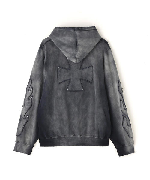 DANKE SCHON（ダンケシェーン）の「DankeSchon/ダンケシェーン/SPRAY PIGMENT SWEAT HOODIE IRON（パーカー・メンズ・ブラック・L/M）」の2枚目の写真