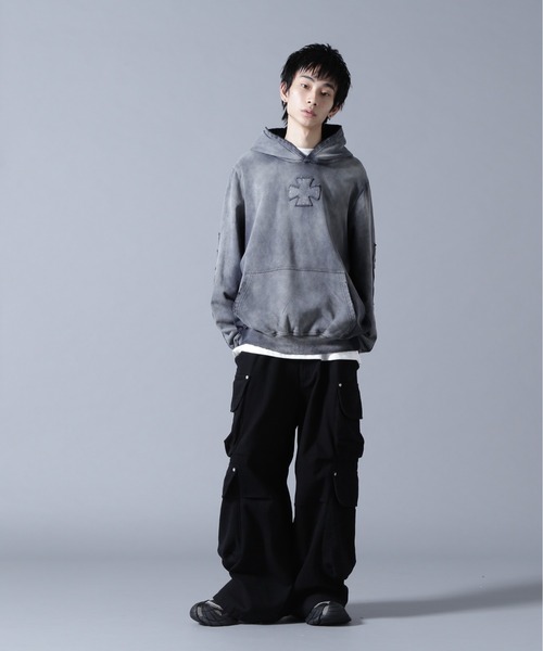 DANKE SCHON（ダンケシェーン）の「DankeSchon/ダンケシェーン/SPRAY PIGMENT SWEAT HOODIE IRON（パーカー・メンズ・ブラック・L/M）」の4枚目の写真