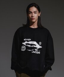 CAMEL WORK（キャメルワーク）の「スプレイエモジスウェットシャツ(ブラック)（スウェット）」