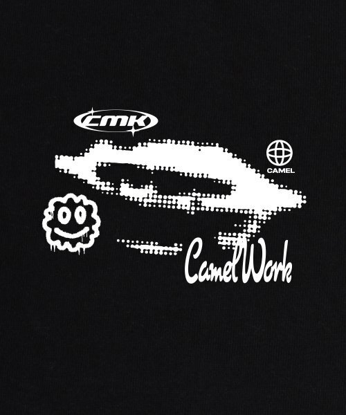 CAMEL WORK(キャメルワーク)の「スプレイエモジスウェットシャツ(ブラック)(スウェット・メンズ・その他・MEDIUM/LARGE/X-LARGE)」の4枚目の写真