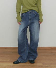 SSEMI（セミ）の「BALLOON CURVED DENIM PANTS(BL)（デニムパンツ）」