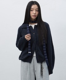 【GENERAL IDEA】ブークレニットカーディガン / BOUCLE COLLAR POCKET CARDIGAN
