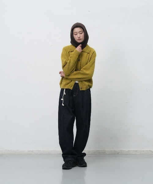 GENERAL IDEA(ジェネラルアイデア)の「【GENERAL IDEA】ブークレニットカーディガン / BOUCLE COLLAR POCKET CARDIGAN(カーディガン/ボレロ・レディース・ネイビー/オリーブ/ワイン・S/M/L)」の9枚目の写真