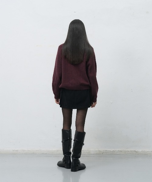GENERAL IDEA(ジェネラルアイデア)の「【GENERAL IDEA】ブークレニットカーディガン / BOUCLE COLLAR POCKET CARDIGAN(カーディガン/ボレロ・レディース・ネイビー/オリーブ/ワイン・S/M/L)」の22枚目の写真