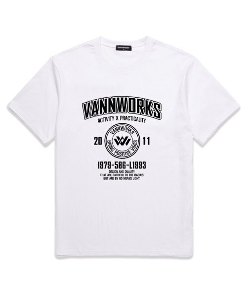 VANNWORKS(バンワークス)の「ACTIVITY ARCH オーバーサイズ 半袖Tシャツ (VS0062) ホワイト(Tシャツ/カットソー・レディース・その他・LARGE/MEDIUM/SMALL/X-LARGE/XX-LARGE)」の1枚目の写真
