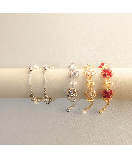 tone(トーン)の「【SunnyBOX】スパークルチェーンリング(MA)(リング・レディース・ブルー/クリア/ブラック/ピンク/レッド・FREE)」の7枚目の写真