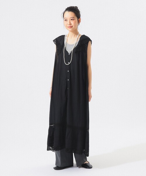 BEAMS BOY（ビームスボーイ）の「ヴィンテージ レース ワンピース（ワンピース・レディース・ブラック/オフホワイト/ミント・ONE SIZE）」の2枚目の写真