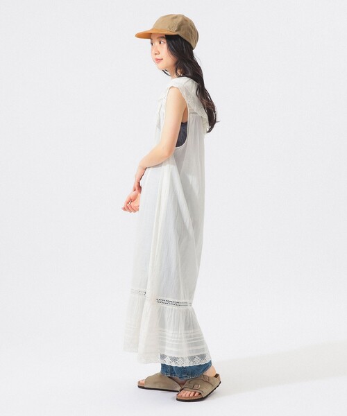 BEAMS BOY（ビームスボーイ）の「ヴィンテージ レース ワンピース（ワンピース・レディース・ブラック/オフホワイト/ミント・ONE SIZE）」の4枚目の写真