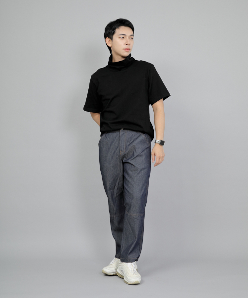 SAINTCREW(セントクルー)の「ワイドカッティングクロップハーフバンドパンツ WCH-327 ライトインディゴデニム BRS(デニムパンツ・メンズ・その他・MEDIUM/LARGE/X-LARGE)」の7枚目の写真