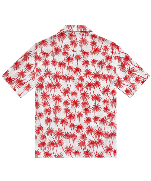 THESHIRTHOUSE(ザシャツハウス)の「ハワイアンシャツ コットン パームツリー-レッド(シャツ/ブラウス・メンズ・レッド・1/2)」の3枚目の写真