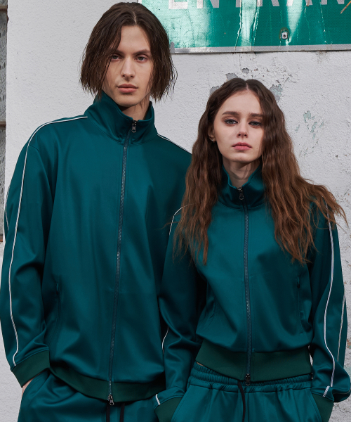 セール】Two-Way Full Zip-Up Track Jacket Green GA5533 GN（ジャージ
