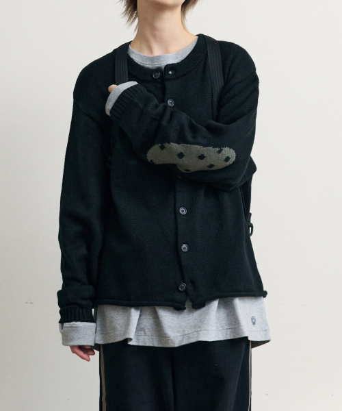 Elboard knit cardigan — чёрный