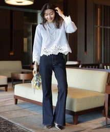 JUSGLITTY（ジャスグリッティー）の「サイドフレアスリムデニム（その他パンツ）」