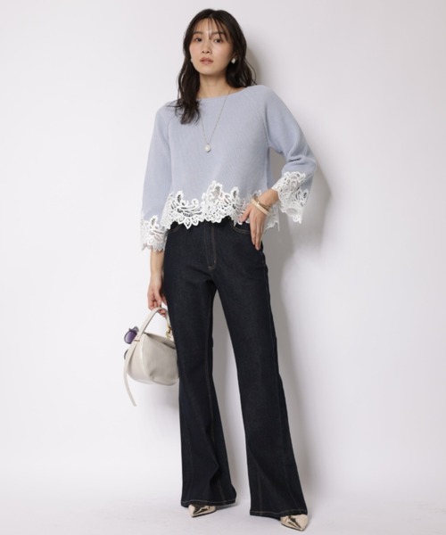 JUSGLITTY（ジャスグリッティー）の「サイドフレアスリムデニム（その他パンツ・レディース・ブルー/ネイビー・0/2/1）」の3枚目の写真