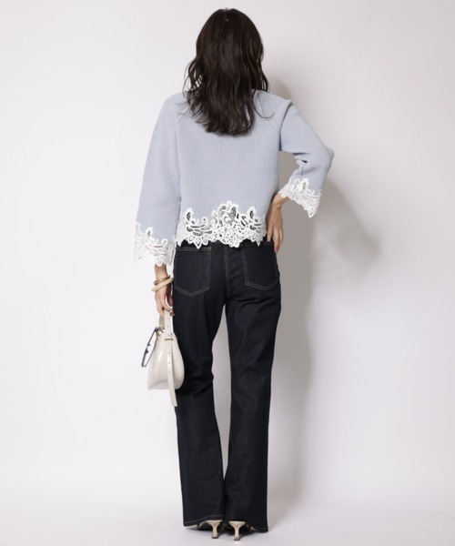 JUSGLITTY（ジャスグリッティー）の「サイドフレアスリムデニム（その他パンツ・レディース・ブルー/ネイビー・0/2/1）」の4枚目の写真