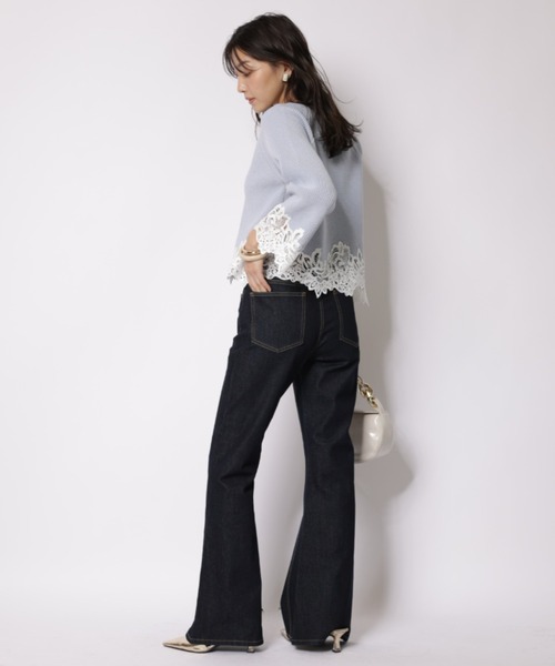 JUSGLITTY（ジャスグリッティー）の「サイドフレアスリムデニム（その他パンツ・レディース・ブルー/ネイビー・0/2/1）」の5枚目の写真