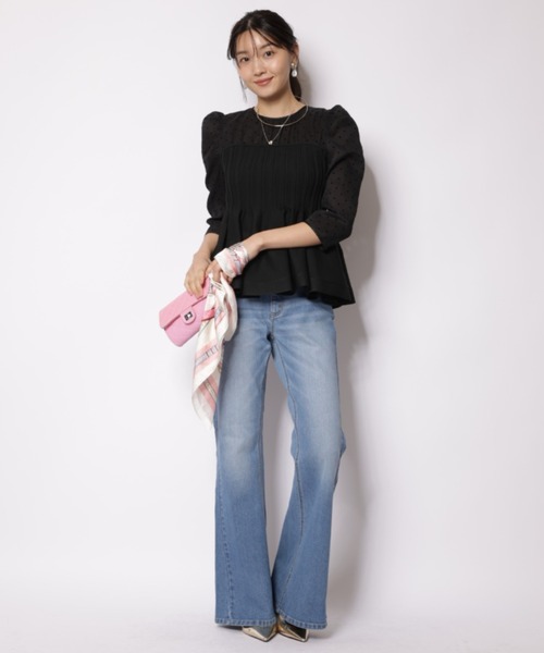 JUSGLITTY（ジャスグリッティー）の「サイドフレアスリムデニム（その他パンツ・レディース・ブルー/ネイビー・0/2/1）」の15枚目の写真