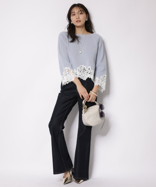 JUSGLITTY（ジャスグリッティー）の「サイドフレアスリムデニム（その他パンツ・レディース・ブルー/ネイビー・0/2/1）」の20枚目の写真