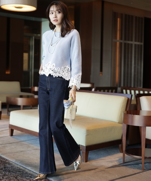 JUSGLITTY（ジャスグリッティー）の「サイドフレアスリムデニム（その他パンツ・レディース・ブルー/ネイビー・0/2/1）」の18枚目の写真