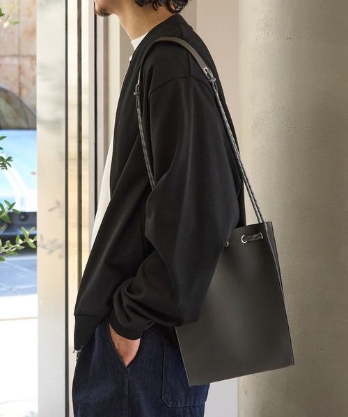 MAISON CLUB(メゾンクラブ)の「【MAISON CLUB】SPECIAL new drawstring bag ドローストリングバッグ 巾着ショルダー(ショルダーバッグ・メンズ・ブラック系その他2/ブラック系1/グレー・FREE)」の8枚目の写真