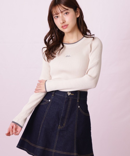 JILL by JILL STUART(ジルバイジルスチュアート)の「◇ハートボタンフレアミニスカート(スカート・レディース・ブルー/ネイビー・SMALL/MEDIUM)」の20枚目の写真