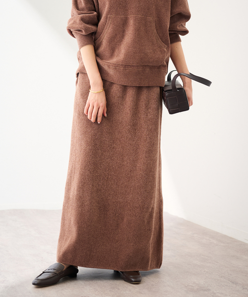 FRAMeWORK(フレームワーク)の「ショートモールニットフーディ(ニット/セーター・レディース・ブラウン/ベージュ・FREE)」の8枚目の写真