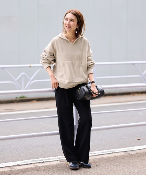 FRAMeWORK(フレームワーク)の「ショートモールニットフーディ(ニット/セーター・レディース・ブラウン/ベージュ・FREE)」の9枚目の写真