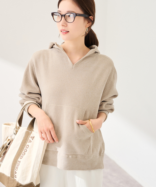 FRAMeWORK（フレームワーク）の「ショートモールニットフーディ（ニット/セーター・レディース・ブラウン/ベージュ・FREE）」の13枚目の写真