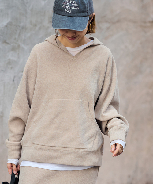 FRAMeWORK（フレームワーク）の「ショートモールニットフーディ（ニット/セーター・レディース・ブラウン/ベージュ・FREE）」の22枚目の写真