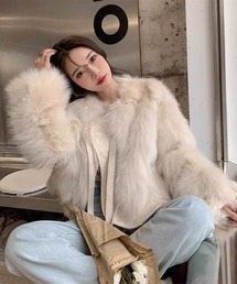 ファーコート フェイクファー ショート丈」に該当するファッション通販