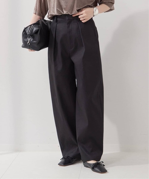 journal standard L'essage（ジャーナルスタンダードレサージュ）の「《追加4》【金子綾さん着用】CP タックチノパンツ（チノパンツ・レディース・ブラック/ベージュ・40/38/36/34）」の6枚目の写真